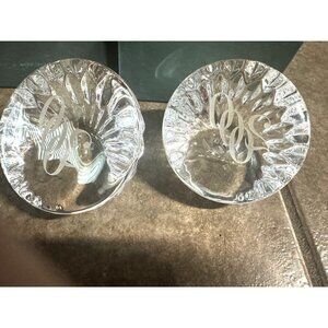 Lenox Crystal Paperweight 2000 Set New In Box With Original Packaging